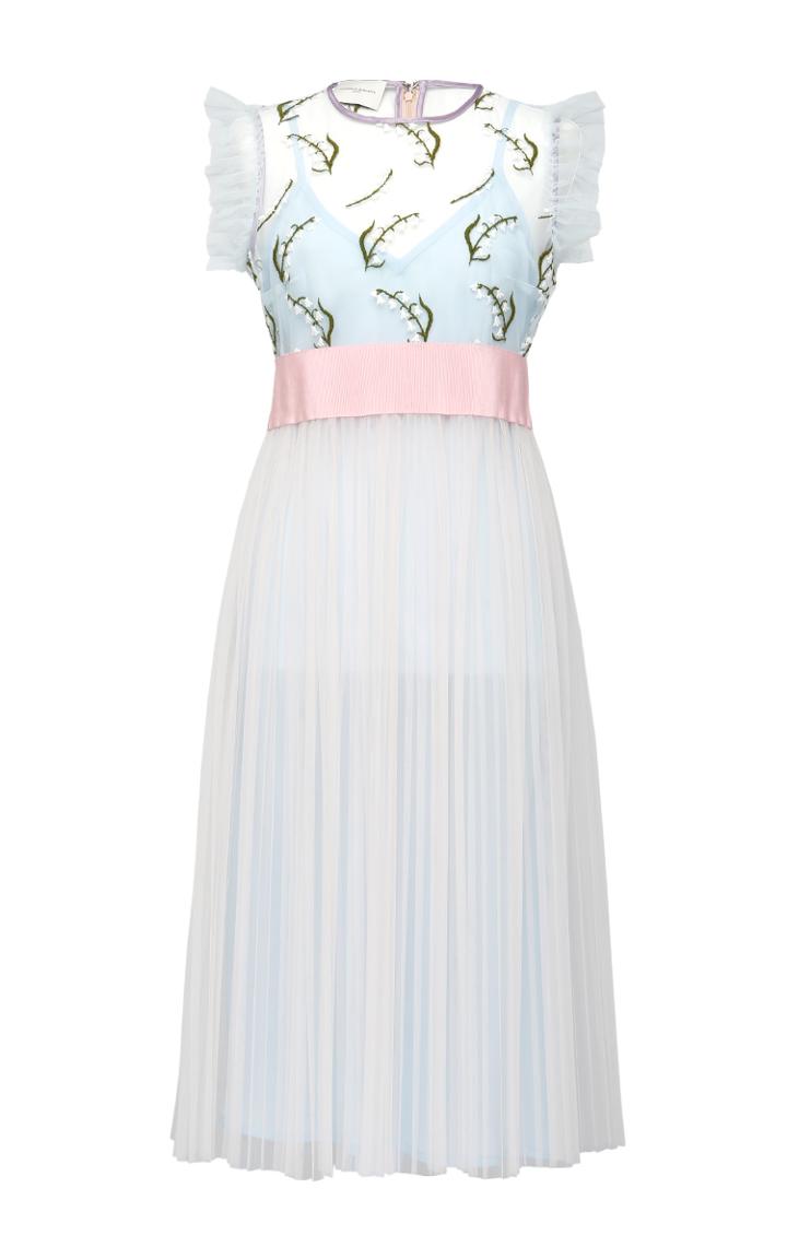 Giuseppe Di Morabito Transparent Embroidered Tulle Dress
