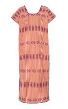 Pippa Holt Orange And Purple Striped Cotton Midi Caftan