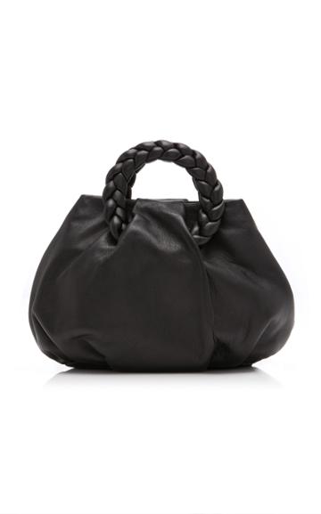 Hereu Bombon Braided Leather Top Handle Bag