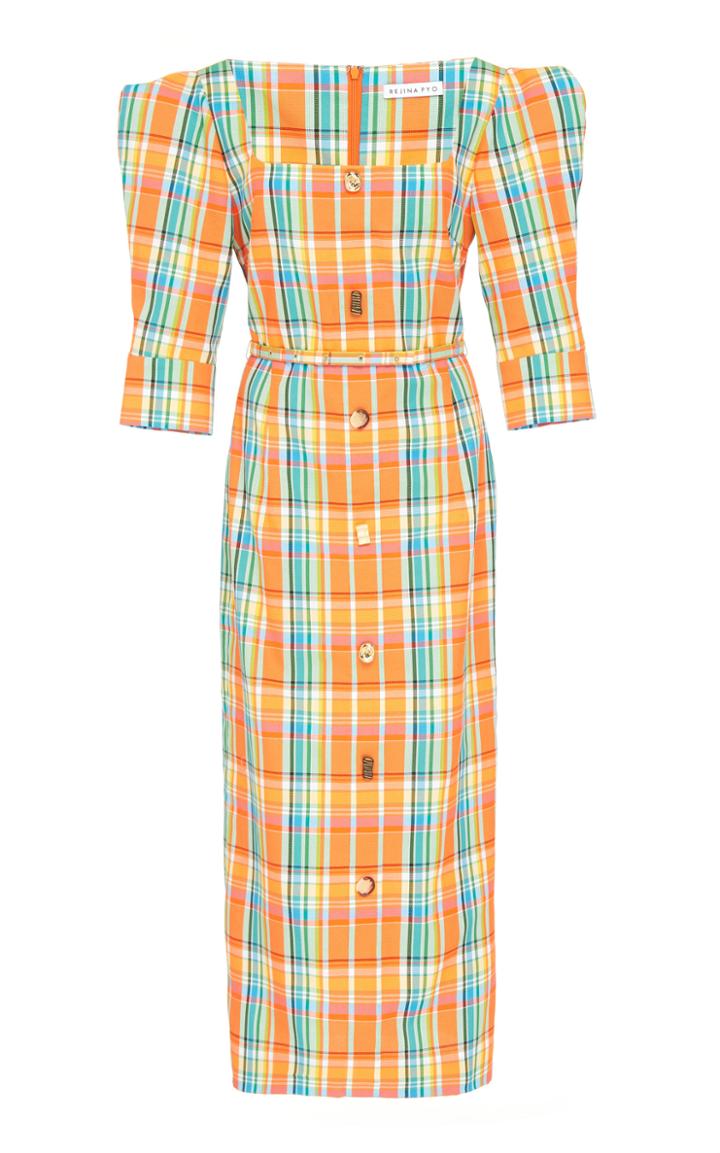 Moda Operandi Rejina Pyo Leonie Cotton-blend Button-front Midi Dress Size: 6