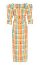 Moda Operandi Rejina Pyo Leonie Cotton-blend Button-front Midi Dress Size: 6