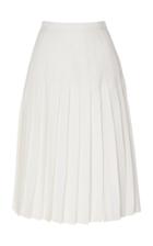 Moda Operandi Alessandra Rich Light Wool Pleated Skirt Size: 38