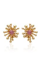 Vram Nocturne 18k Gold Pink Sapphire Earrings
