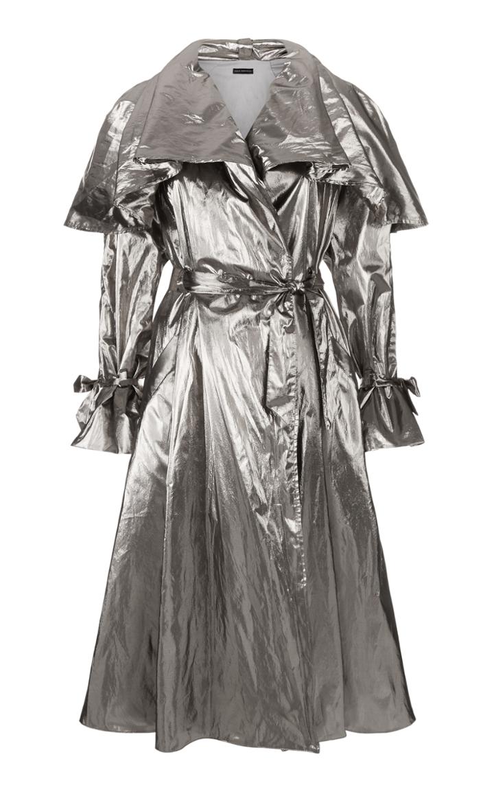 Malene Oddershede Bach Suspine Metallic Trench Coat