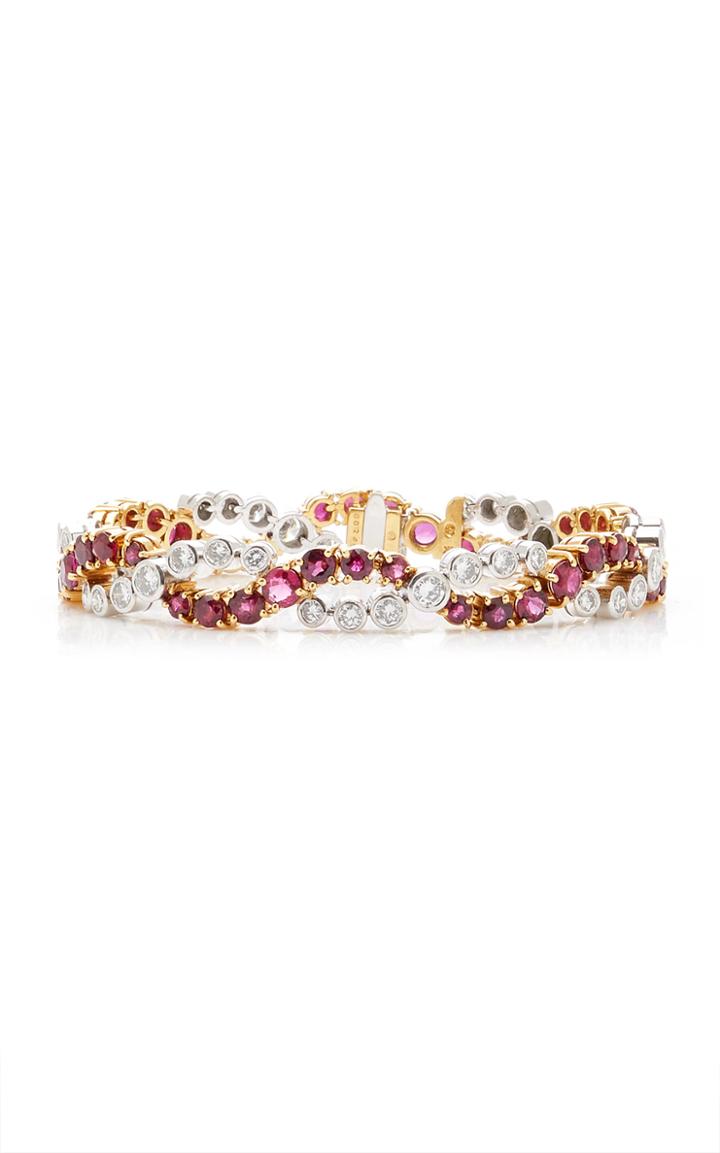 Moda Operandi Tiina Smith Vintage Oscar Heyman Ruby & Diamond Bracelet