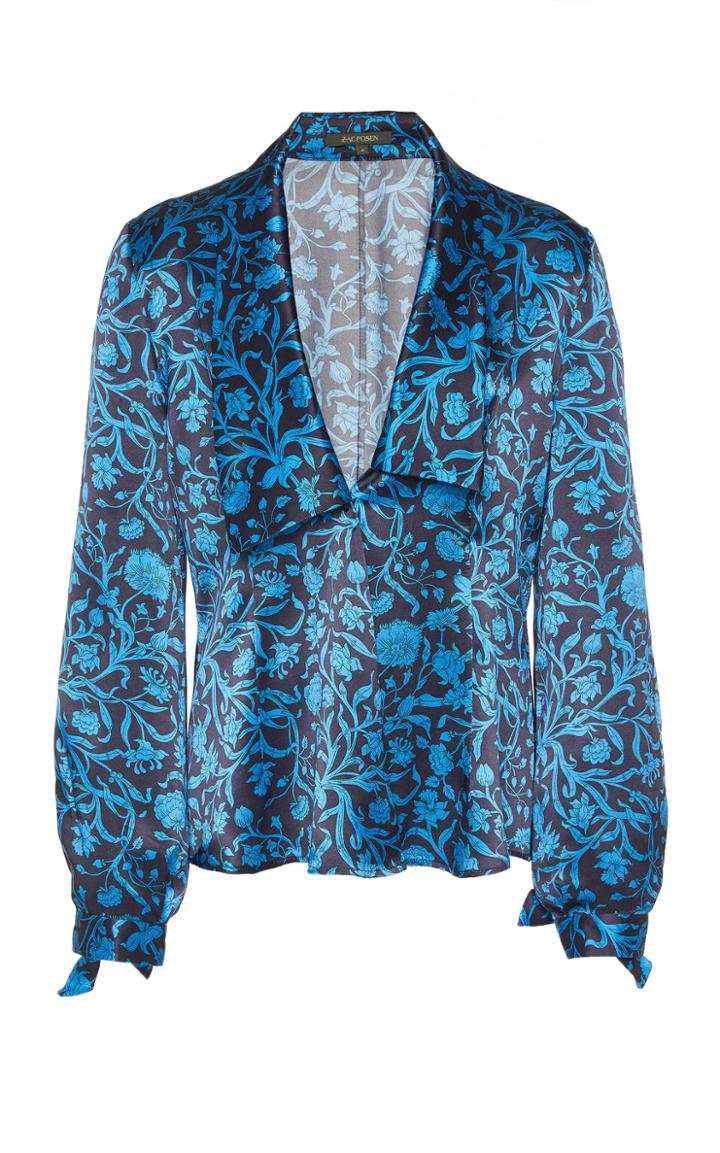 Zac Posen Floral-print Silk Blouse