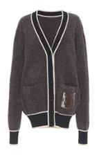 Off-white C/o Virgil Abloh Metallic Woven Cardigan