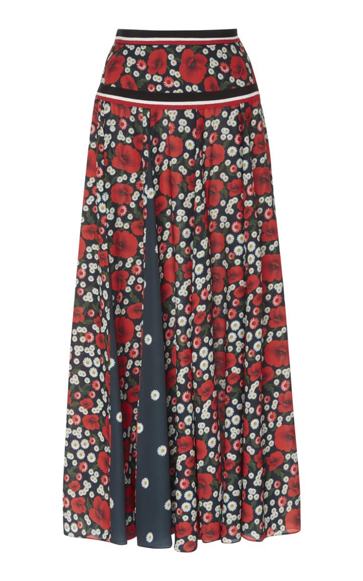 Elie Saab Printed Georgette Skirt