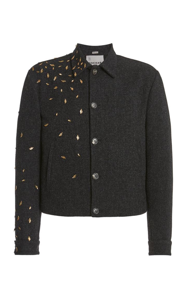 Moda Operandi Rochas Blouson Jacket With Metal Embroidery