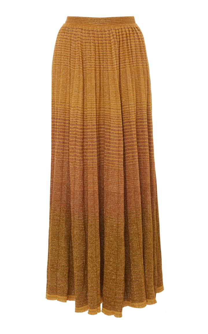 Ulla Johnson Billie Metallic Stretch-knit Maxi Skirt