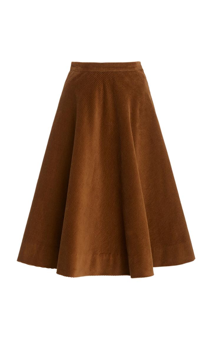 Moda Operandi Nili Lotan Melissa Cotton Corduroy Midi Circle Skirt