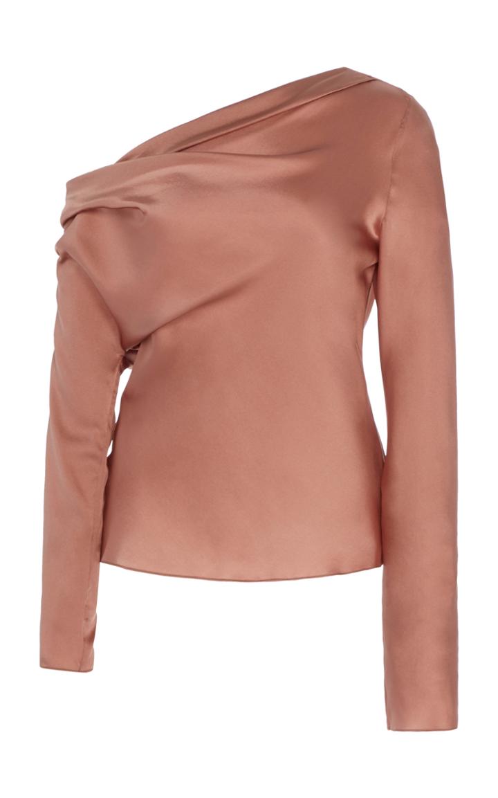 Moda Operandi Cushnie Asymmetric Satin Top Size: 6