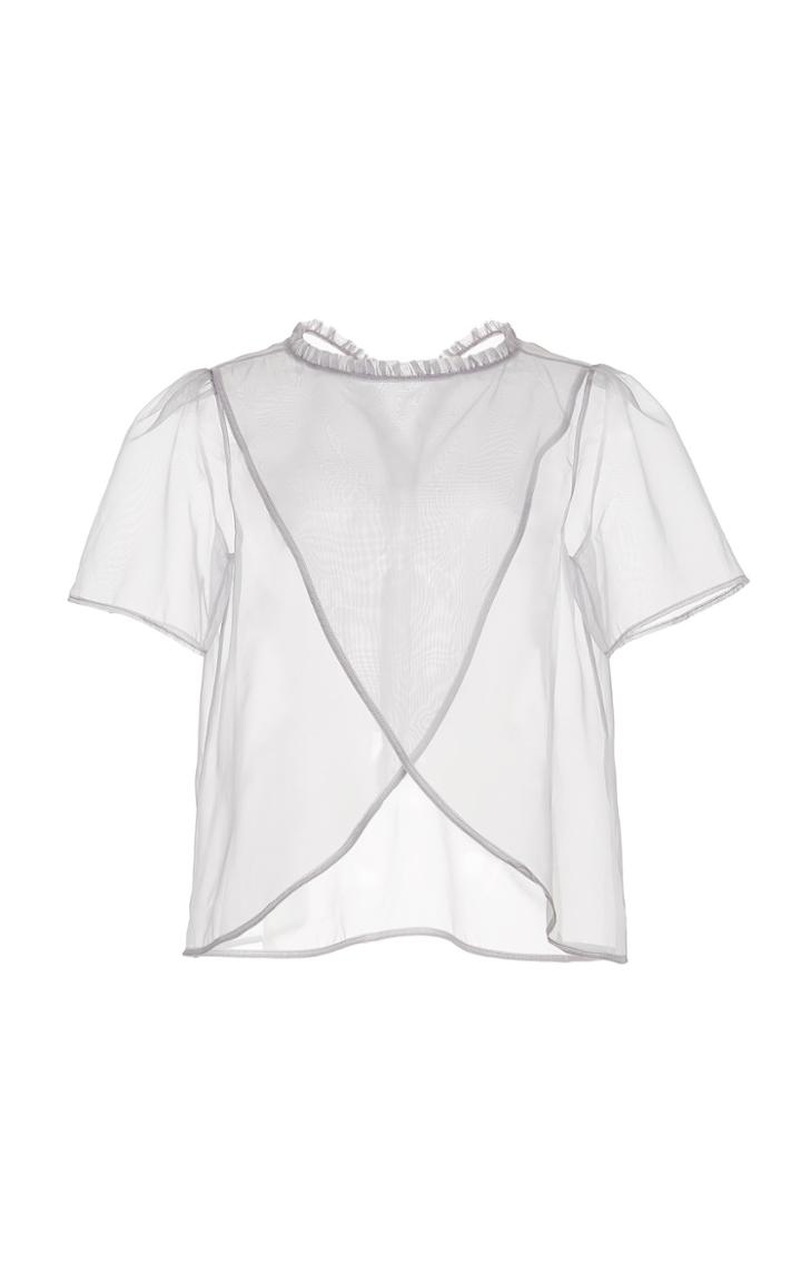 Moda Operandi Hiraeth Criss Cross Organza Top Size: 2