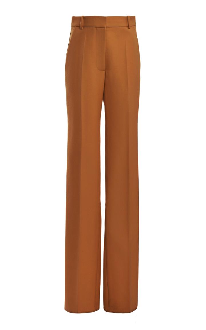 Moda Operandi Victoria Beckham Cotton Split Hem Straight-leg Pants