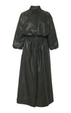 Moda Operandi Gabriela Hearst Ares Leather Button-down Maxi Dress Size: 38