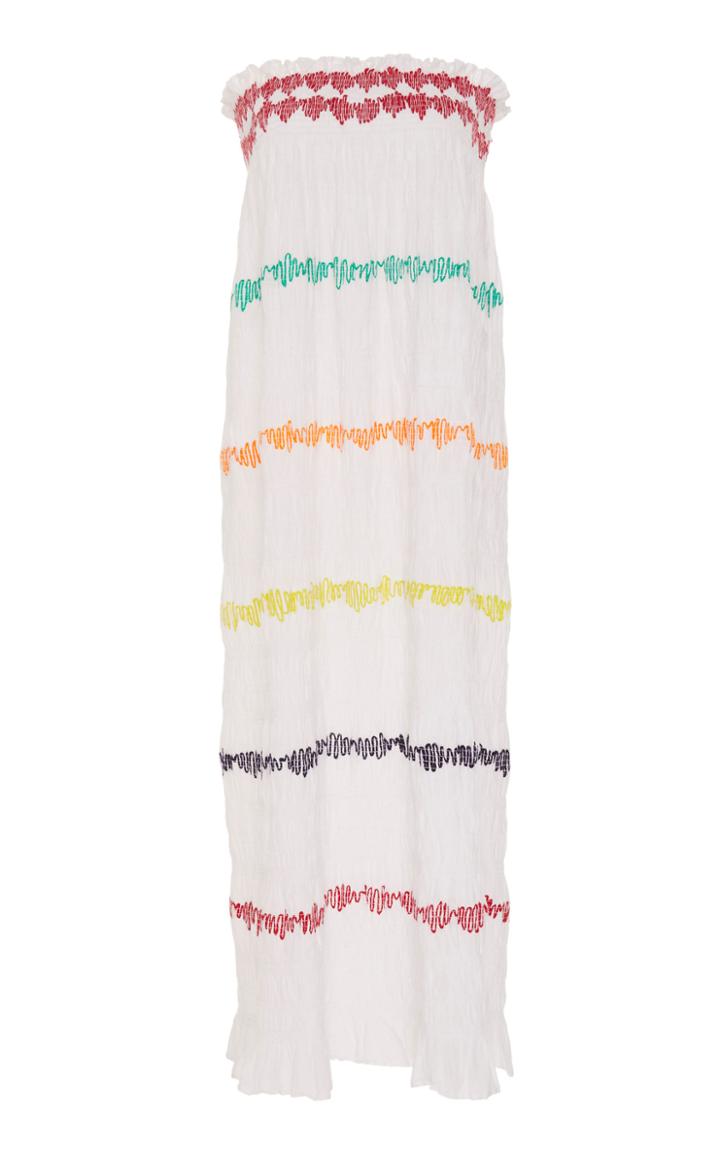 Rae Feather Embroidery Bandeau Dress