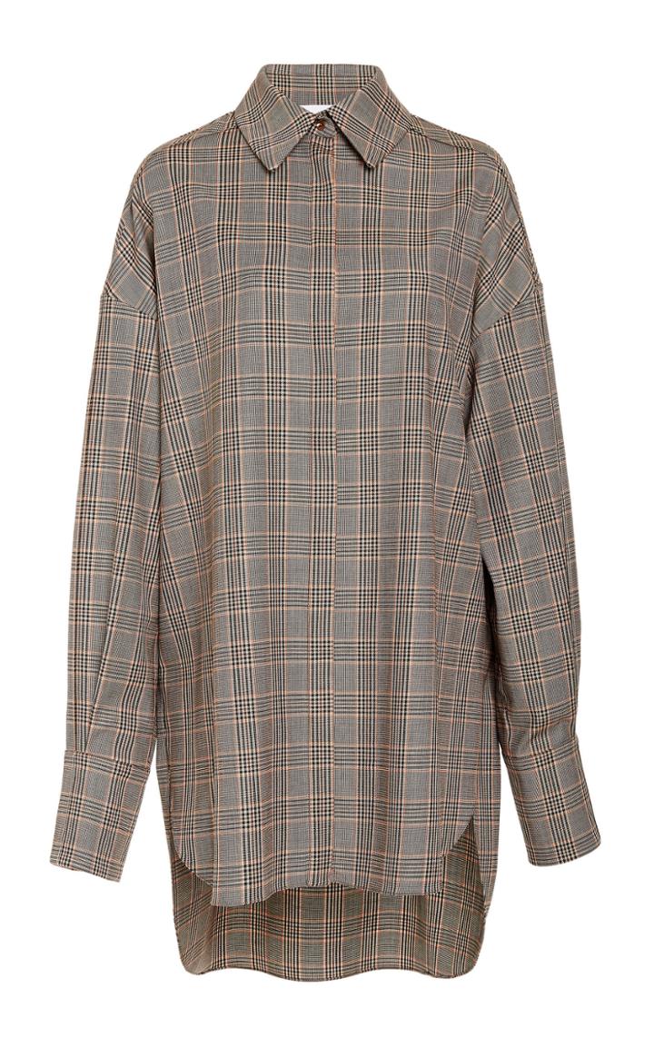 Partow Hugo Check Wool Top