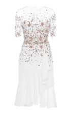 Pamella Roland Crystal Confetti Mini Dress