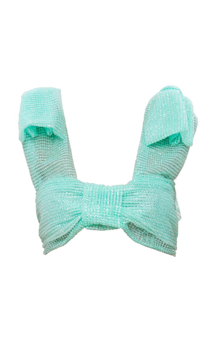Mach & Mach Pastel Blue Sparkling Bow Top