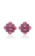 Moda Operandi Mcteigue & Mcclelland Ruby Noir Bezel Berry Cluster Earrings