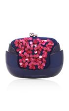 Delpozo Bloom Floral-appliqued Clutch
