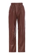 Leal Daccarett Cocoa Fitted Leather Pants Size: 2