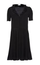 Lanvin V Neck Pleated Dress