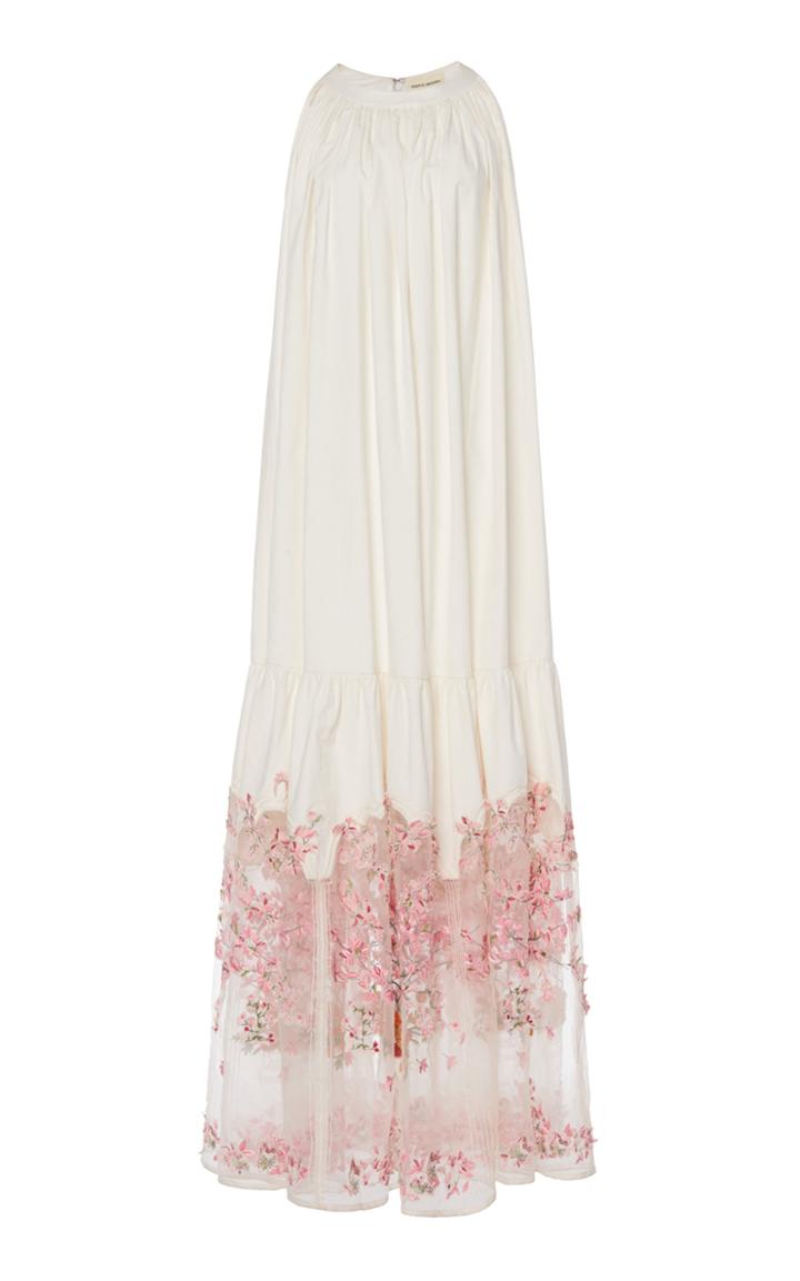 Moda Operandi Rahul Mishra Mehraab Bougainvillea Floral-embroidered Trapeze Dress S