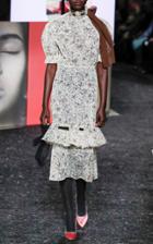 Miu Miu Floral Short Sleeve Midi Dress