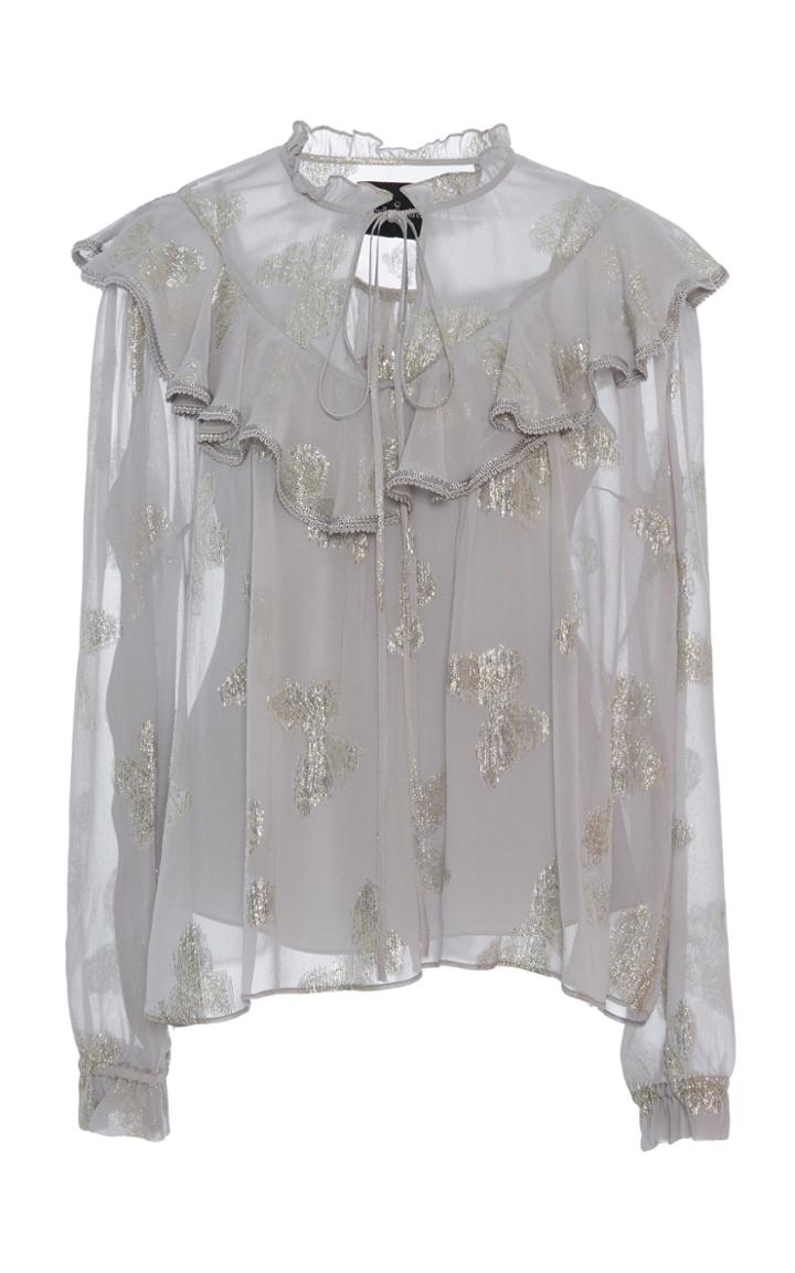Needle & Thread Lurex Butterfly Printed Top