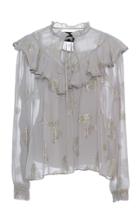 Needle & Thread Lurex Butterfly Printed Top