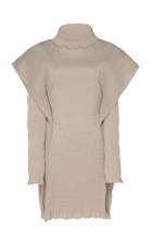 Christopher Esber Contoured Long Sleeve Crepe Turtleneck Tunic