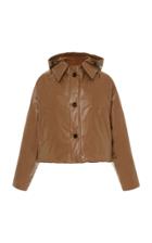 Kassl Oil Puffer Hooded Coated Cotton-blend Jacket
