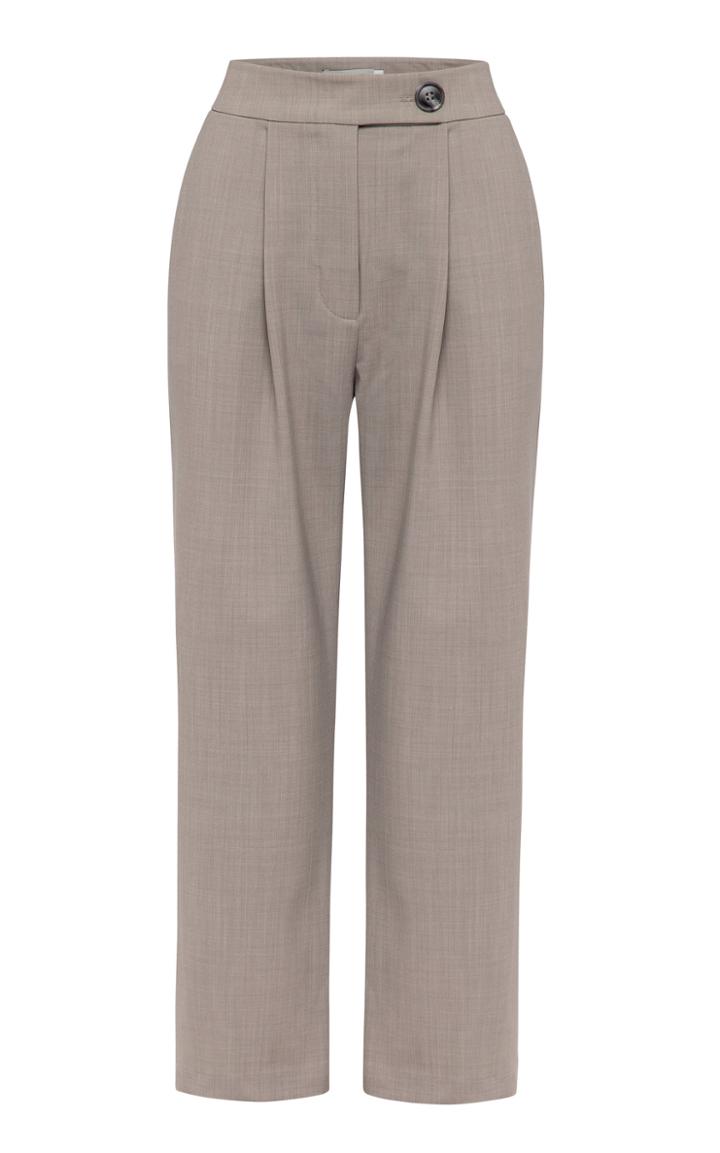 Moda Operandi Anna Quan Cameron Pleated Wool Cropped Straight-leg Trousers
