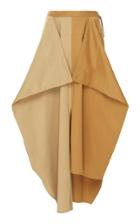 Loewe Two-tone Paneled Cotton-twill Maxi Skirt
