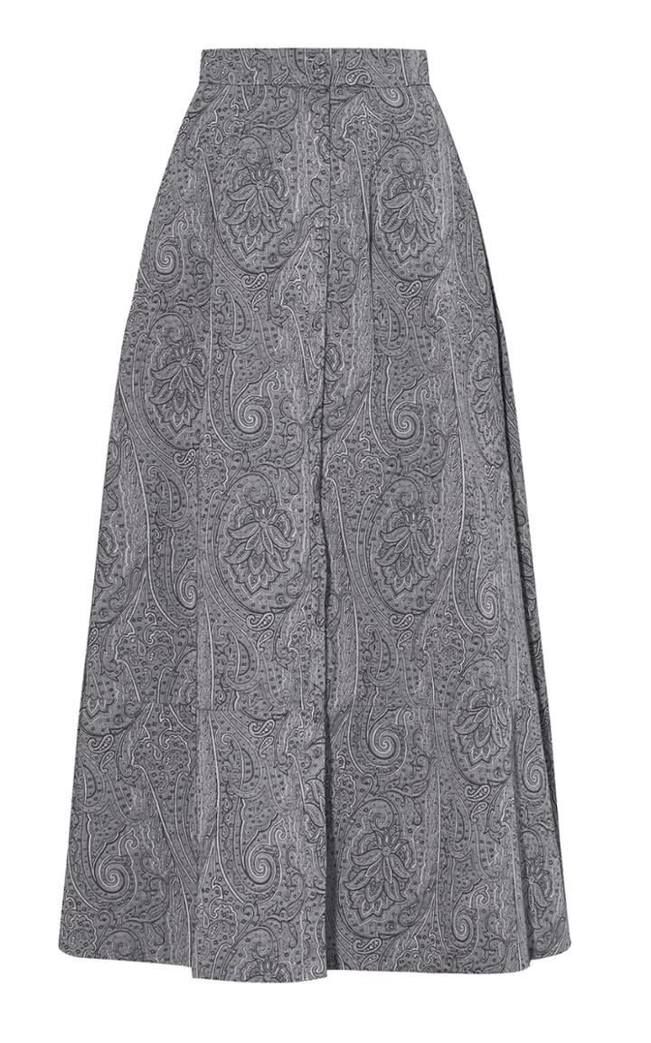 Moda Operandi Erdem Mervyn A-line Cotton Midi Skirt