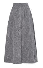 Moda Operandi Erdem Mervyn A-line Cotton Midi Skirt