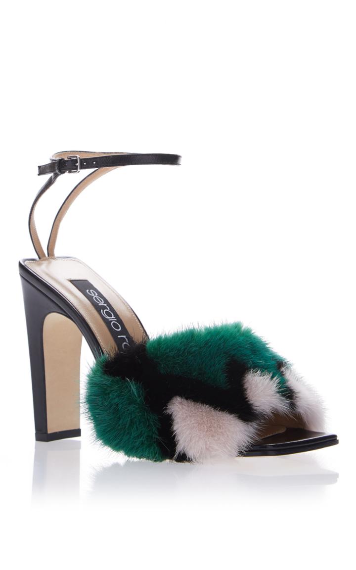 Sergio Rossi Sr1 Fur Sandal