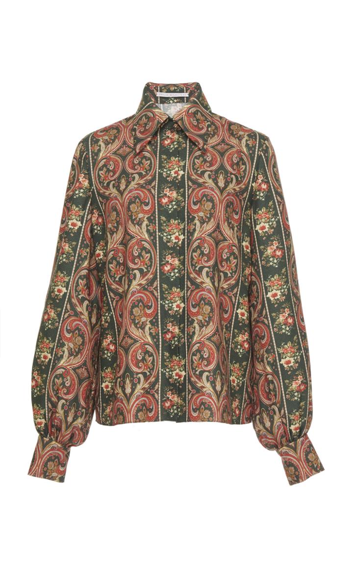 Emilia Wickstead Petula Floral-print Satin Blouse