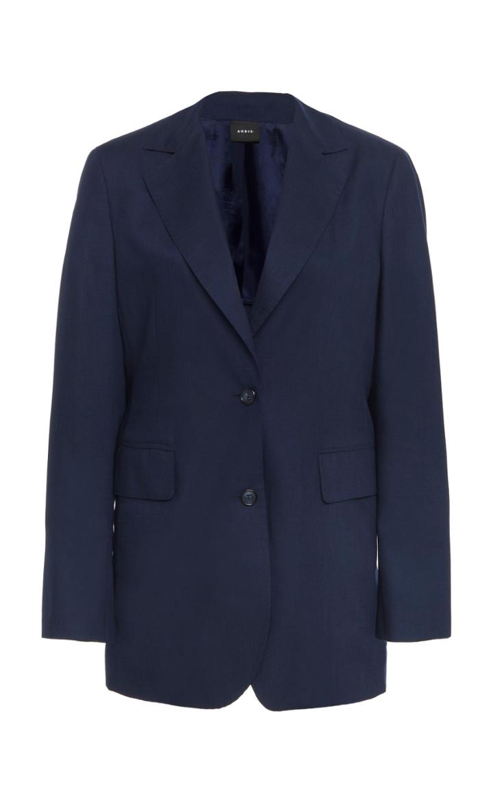 Akris Dakota Cashmere Mousseline Longline Blazer