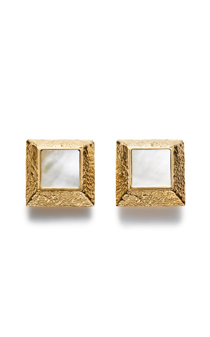 Magda Butrym Gold Anthurium Earrings