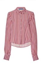 Jonathan Cohen Striped Button Down Silk Shirt
