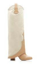 Tabitha Simmons X Johanna Ortiz Blake Leather-paneled Canvas Knee Boot