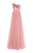 Marchesa Sweetheart Flower Tulle Gown