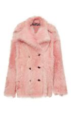 Rochas Double-breasted Shearling Fur Coat