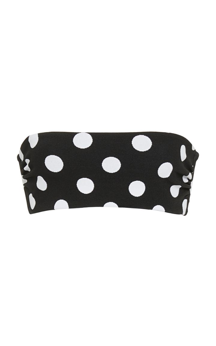 Mara Hoffman Abigail Polka-dot Bandeau Bikini Top Size: Xs