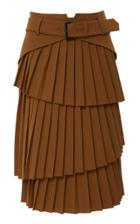 Alberta Ferretti Pleated Knee Length Skirt
