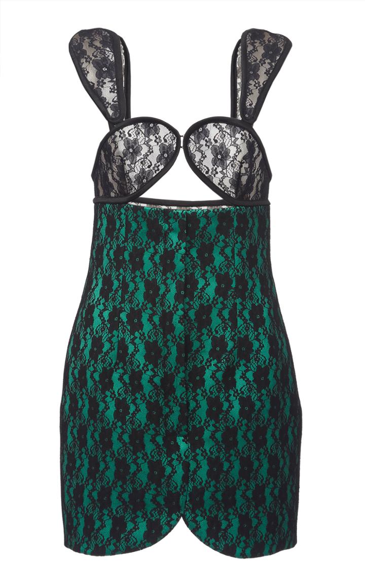 Christopher Kane Contrasting Lace Mini Dress