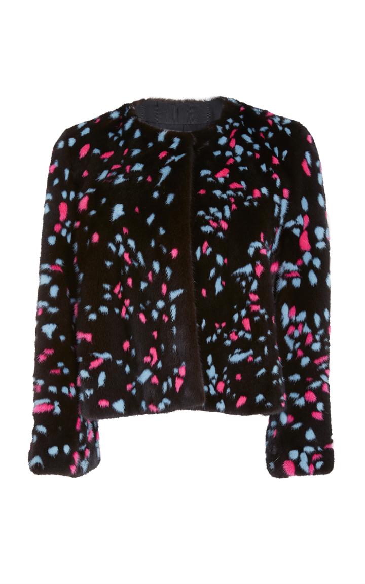 Carolina Herrera Dot Fur Jacket
