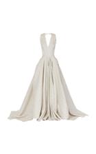 Maticevski Calyx Open Back Pleated Gown